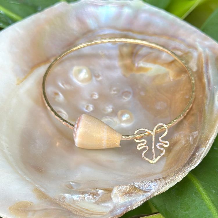 Caramel Pastel Cone Shell Bangle