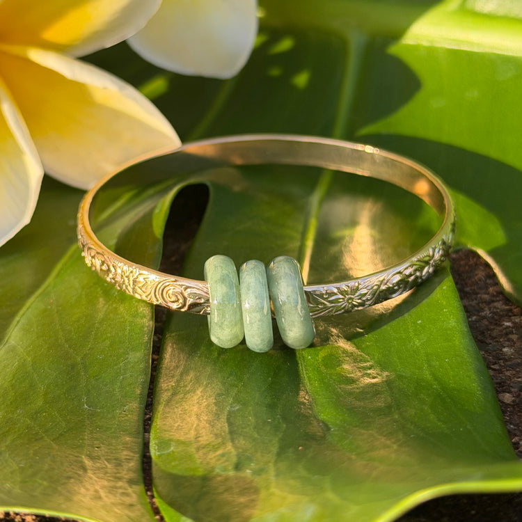 SZ 7 Ka’iulani Bracelet W\ Burmese Jade Donuts