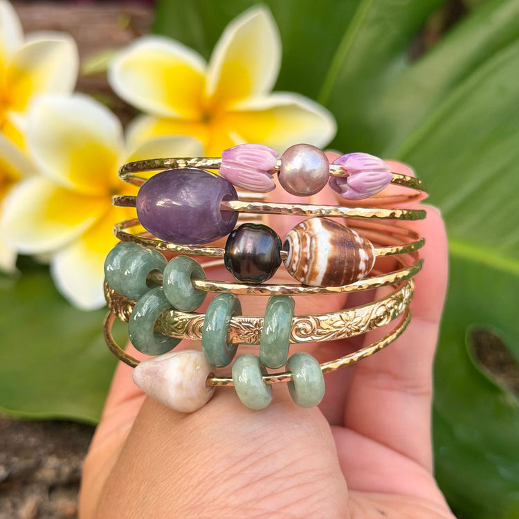 SZ 7 Ka’iulani Bracelet W\ Burmese Jade Donuts