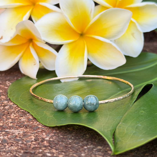 SZ 8.5 Burmese Bead Trio Bangle