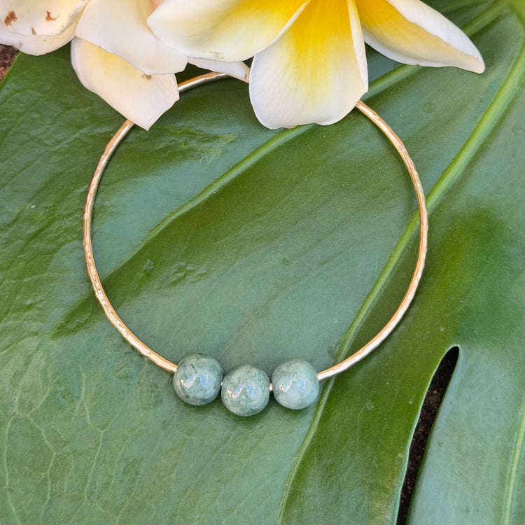 SZ 8.5 Burmese Bead Trio Bangle