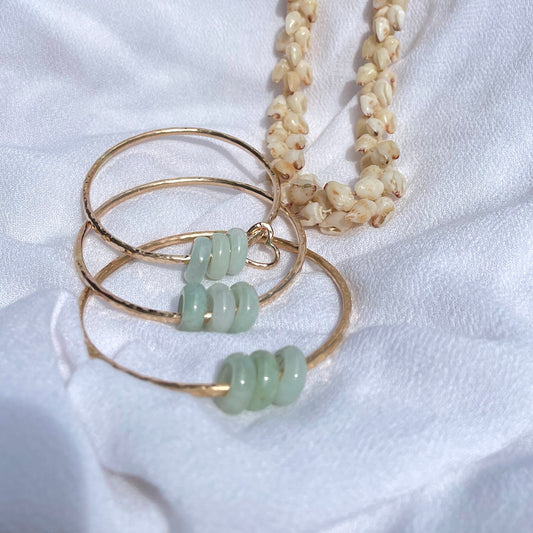 Keiki White Jade Donut Bangle