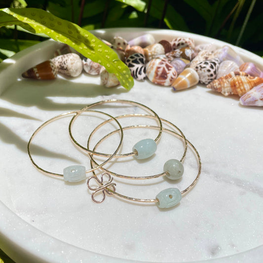 Jaded Mini Carved Barrel Bangle