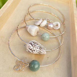 Jaded Burmese Bead Bangle