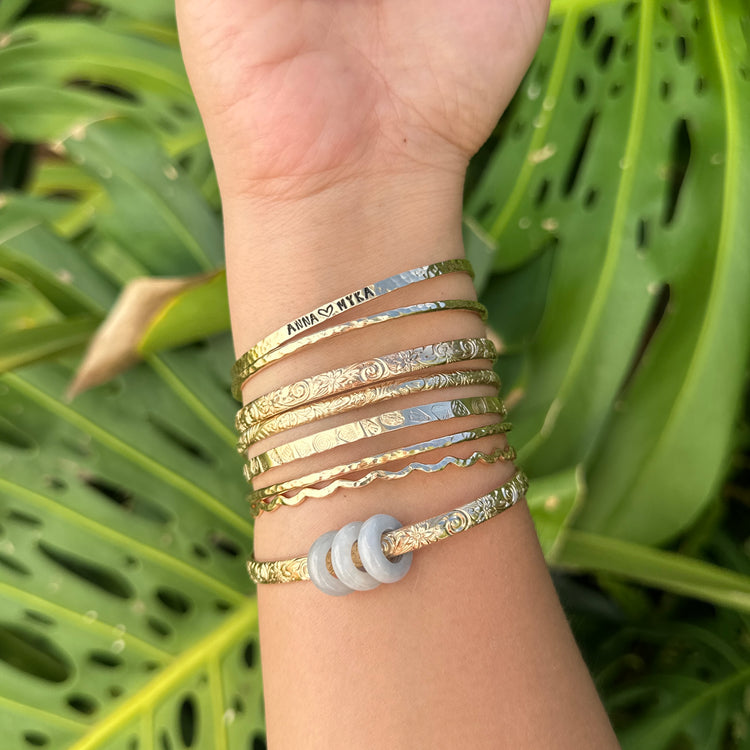 Ka'iulani Bangle With Jadeite Donuts