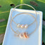 SZ 8.5 Cream Edison Pearl Trio Bangle