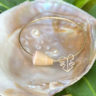 Caramel Pastel Cone Shell Bangle