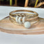 Jaded Carved White Bead Bangle