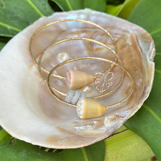 Caramel Pastel Cone Shell Bangle