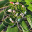 SZ 7.75 Wavy Pu'uloa Bangle W/Jade Donuts