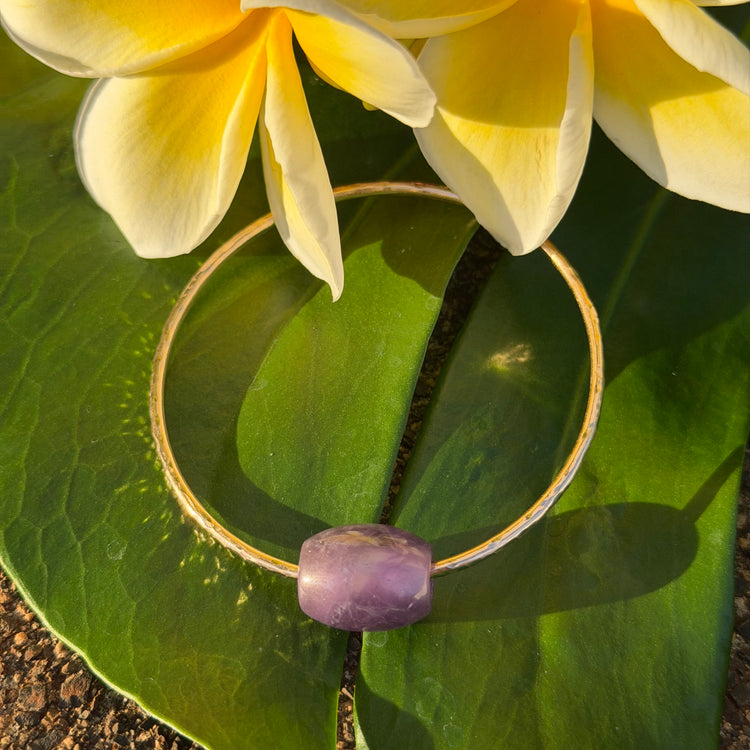 SZ 7 Amethyst Barrel Bangle
