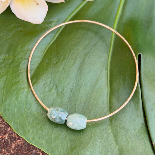 SZ 9 Mini Barrel Jade Bangle