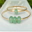 Lili'uokalani Bangle with Light Green Jade Chunky Donut