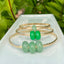 Lili'uokalani Bangle with Light Green Jade Chunky Donut