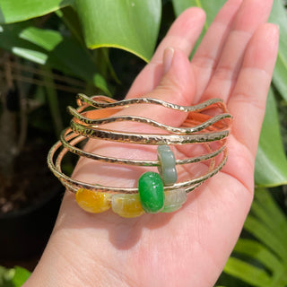 Jaded Chunky ʻEmelala Donut Bangle