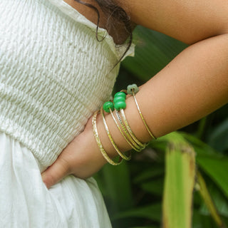 Jaded Chunky ʻEmelala Donut Bangle