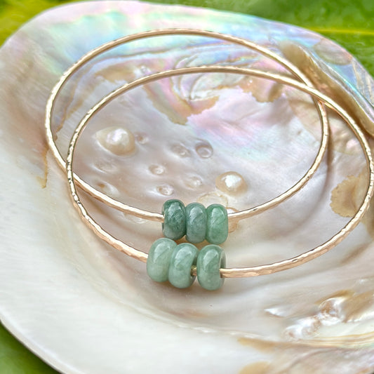 Jaded Burmese Trio Bangle