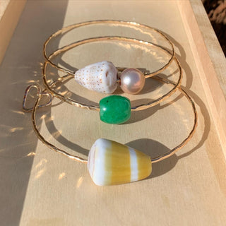 Golden-Yellow Cone Shell Bangle