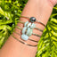 Jaded Lili'uokalani Bangle with Jadeite Donut Bead