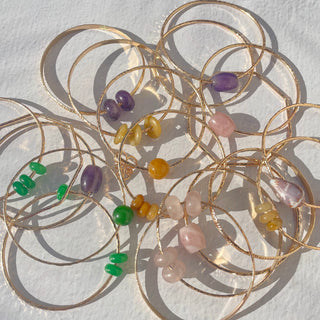 Amethyst Barrel Bangle