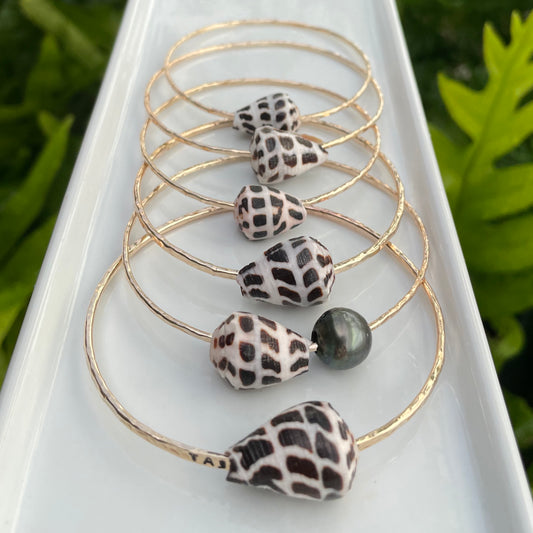 Hebrew Cone Shell Bangle
