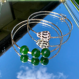Jaded Emerald Bead Bangle