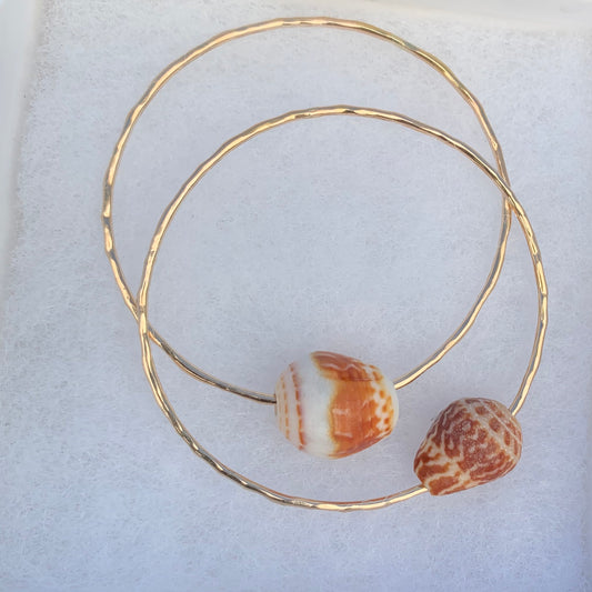 Orange-Brown Chaldean Cone Shell Bangle