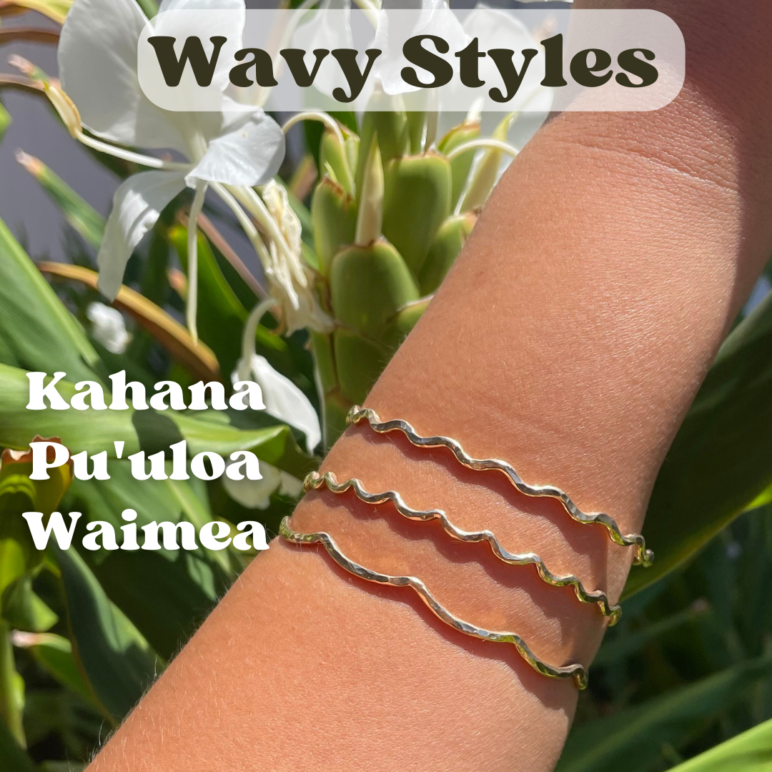 Keiki Wavy Bangle – Bangles by Ku'i